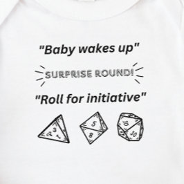 DnD Baby - Baby wecke Roll for initiative Strampler