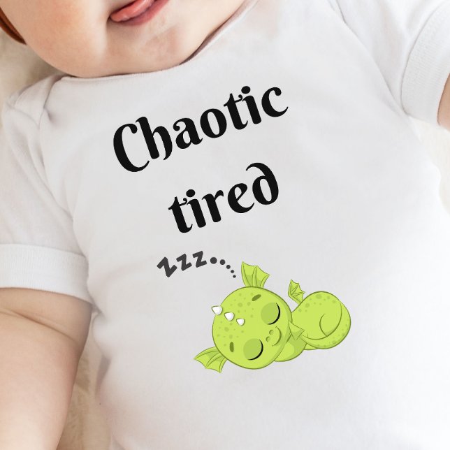 DnD baby - Chaotic Tired Kleiner Drache Strampler (Von Creator hochgeladen)