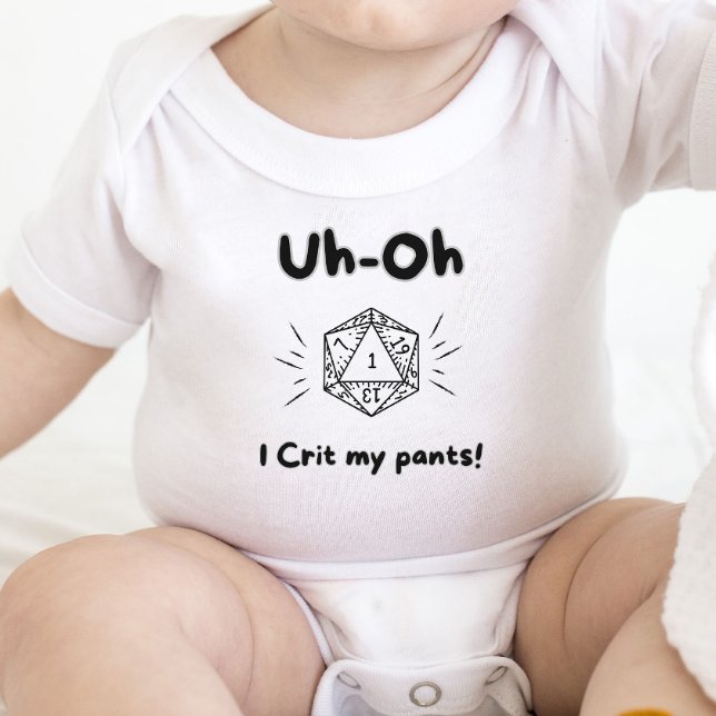 DnD Baby - Oh-Oh, ich krieche meine Hose! Baby Strampler (Von Creator hochgeladen)