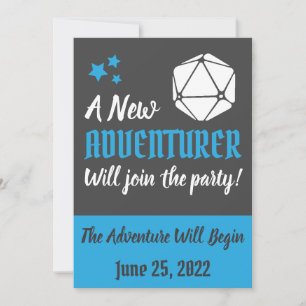 DnD Blue Pregnancy Ankündigung