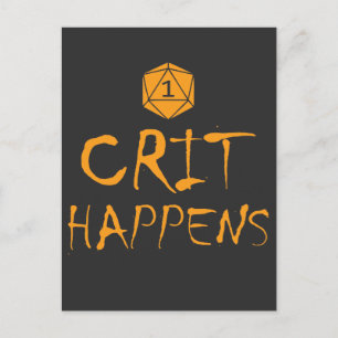 DnD-Crit passiert lustiges RPG-Dungeon-Game-Gesche Postkarte