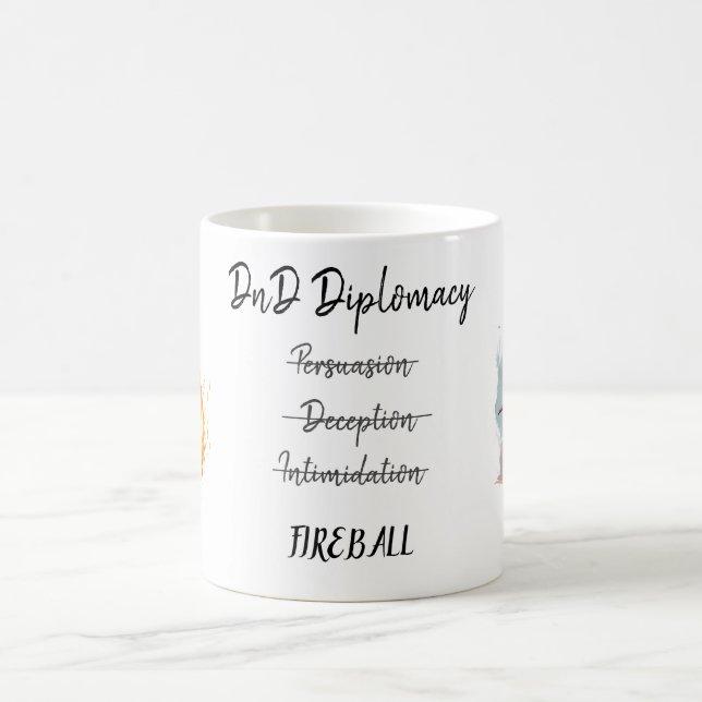DnD Dungeons and Dragons Diplomacy Coffee Tasse (Mittel)