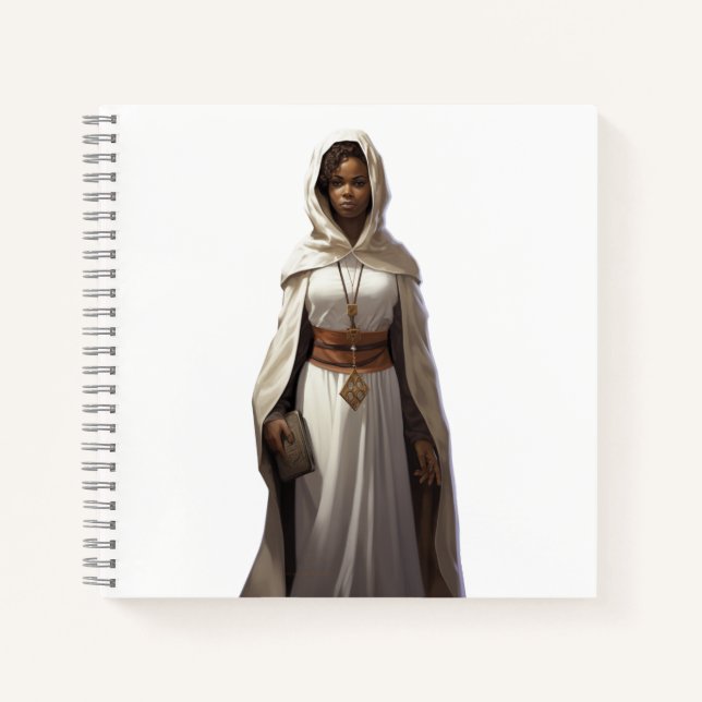 DnD Female Cleric Notizbuch (Vorderseite)