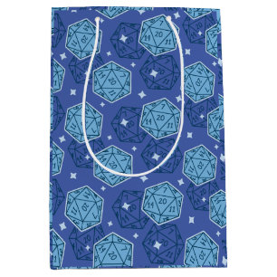 DnD Geburtstagsparty Dungeons & Dragons D20 Blue Mittlere Geschenktüte