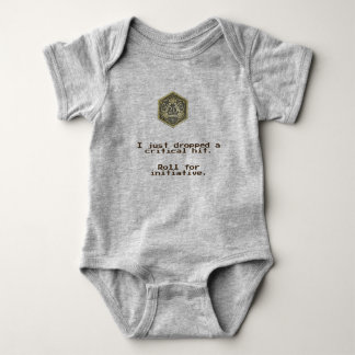 DnD kritischer Schlag.  D20 Baby Strampler