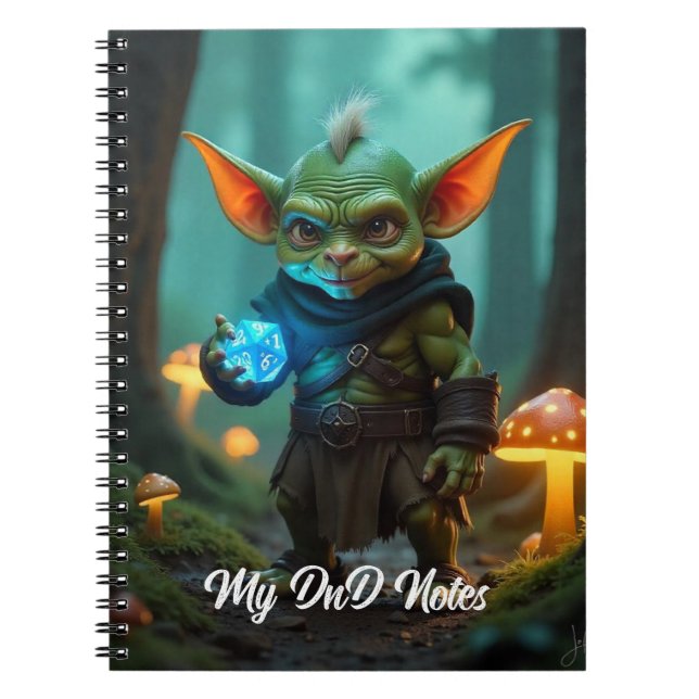 DnD Notebook Niedlich Goblin Notizblock (Vorderseite)