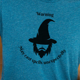 DnD-Shirt - Warnung: Kann Zauber unerwartet werfen T-Shirt