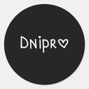 Dnipro Ukraine Runder Aufkleber