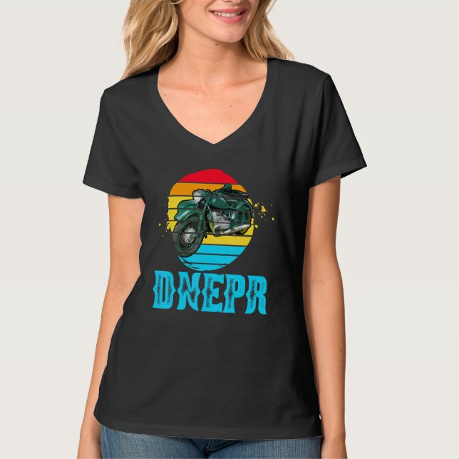 Dnjepr 650 ccm - sowjetisches Motorrad mit Sidecar T-Shirt (Vorderseite)