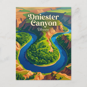 Dnjestr-Canyon Nationalpark Ukraine Postkarte
