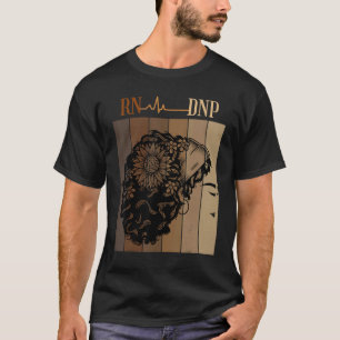 DNP Pflegepraktikum Diplom Absolvent Schwarz Afro T-Shirt