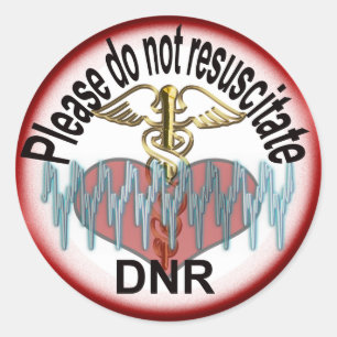 DNR Alarm Runder Aufkleber