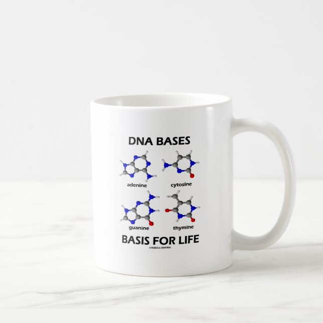 DNS basiert Basis für das Leben (Chemie-Moleküle) Kaffeetasse (Rechts)