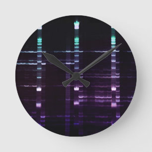 DNS, die Gel 2 der Reihe nach ordnet Runde Wanduhr