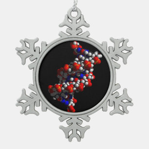 DNS-Doppelhelix-Modell Schneeflocken Zinn-Ornament