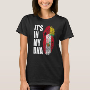 DNS-Flaggenstaat Bissau Guinean und Peruaner T-Shirt