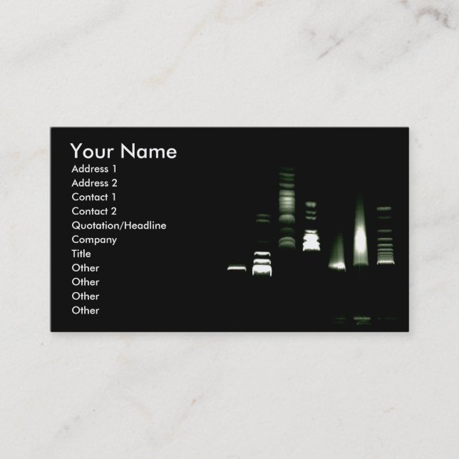 DNS-Gel-Elektrophorese-Visitenkarte Visitenkarte (Vorderseite)