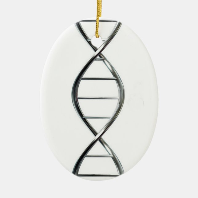 DNS-Strang-ovale Weihnachtsverzierung Keramik Ornament (Vorne)
