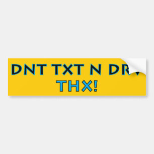 DNT TXT N DRV - THX! AUTOAUFKLEBER