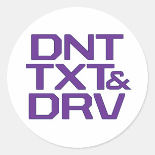 DNT TXT U. DRV RUNDER AUFKLEBER