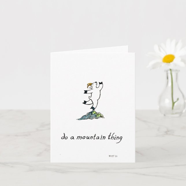 "Do A Mountain Thing", carte de voeux vierge (Petite plante)