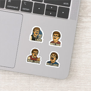 Do it Lady Meme - Funny Retro Quote Design Aufkleber