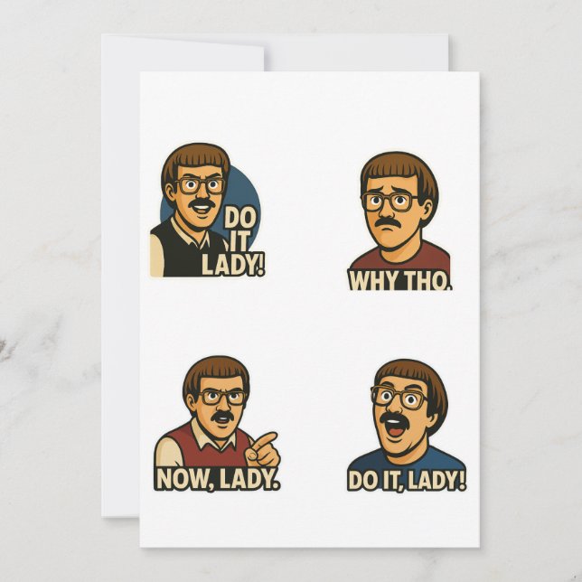 Do it Lady Meme - Funny Retro Quote Design Einladung (Vorderseite)