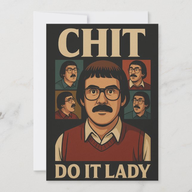 Do it Lady Meme - Funny Retro Quote Design Einladung (Vorderseite)