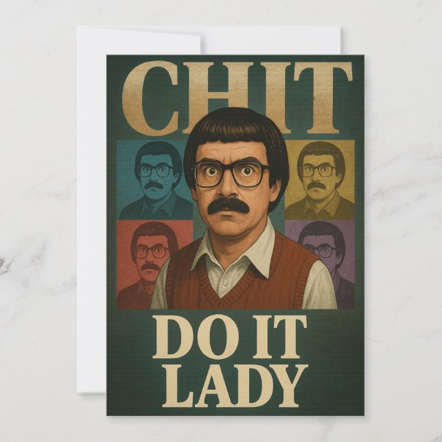 Do it Lady Meme - Funny Retro Quote Design Einladung (Vorderseite)
