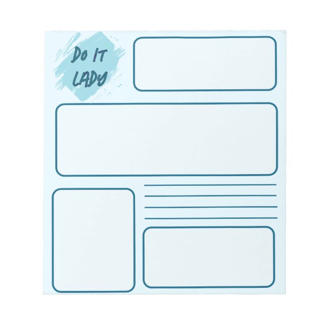 Do it Lady Notepad Notizblock (Vorderseite)