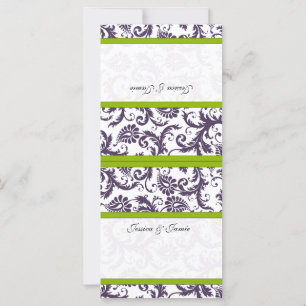 do-it-yourself Cartes de Place Mariage damassé Vin
