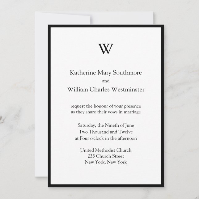 do-it-yourself Invitations De Mariage Modernes (Devant)