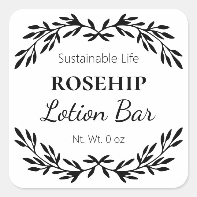 do-it-yourself Luxe White Lotion Bar Étiquettes (Devant)