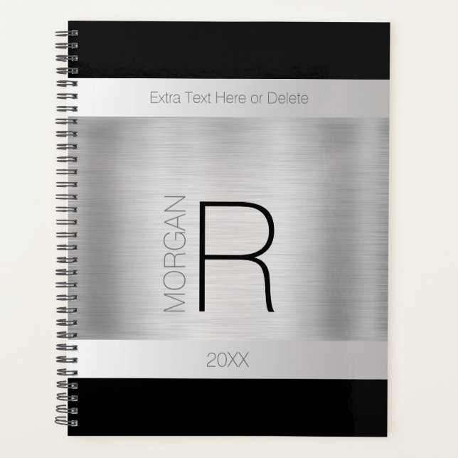 do-it-yourself Nom du monogramme, Texte gris noir, (Devant)