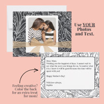 do-it-yourself photo Carte de fête des mères avec