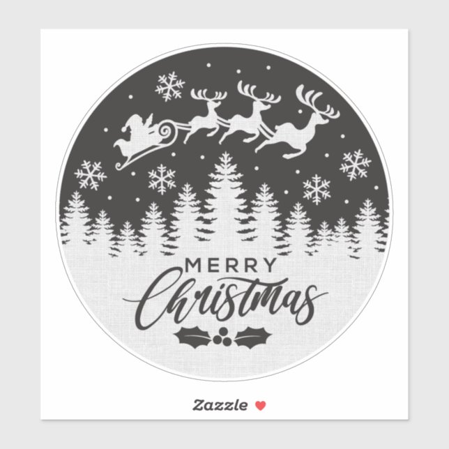do-it-yourself Sticker blanc de Noël Père Noël Dee (Feuille)