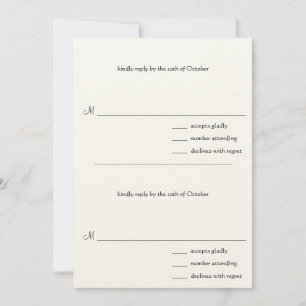 do-it-yourself vous cotez les cartes RSVP de maria