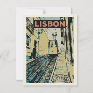 Do Lavra Standseilbahn in Lissabon Portugal Postkarte