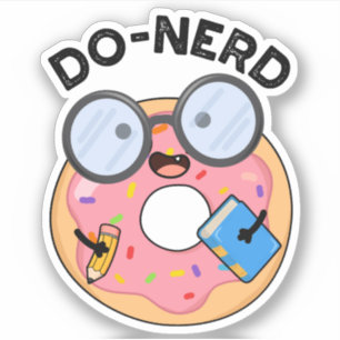 Do-Nerd Funny Nerdy Donut Pun Aufkleber