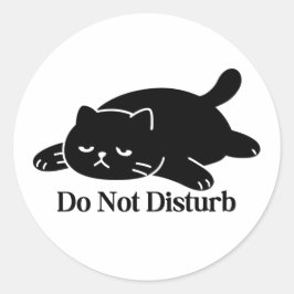 Do Not Disturb Holiday Mood Cat Sticker