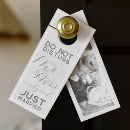 Do Not Disturb Mr & Mrs Newlywed Photo Door Hanger Türanhänger