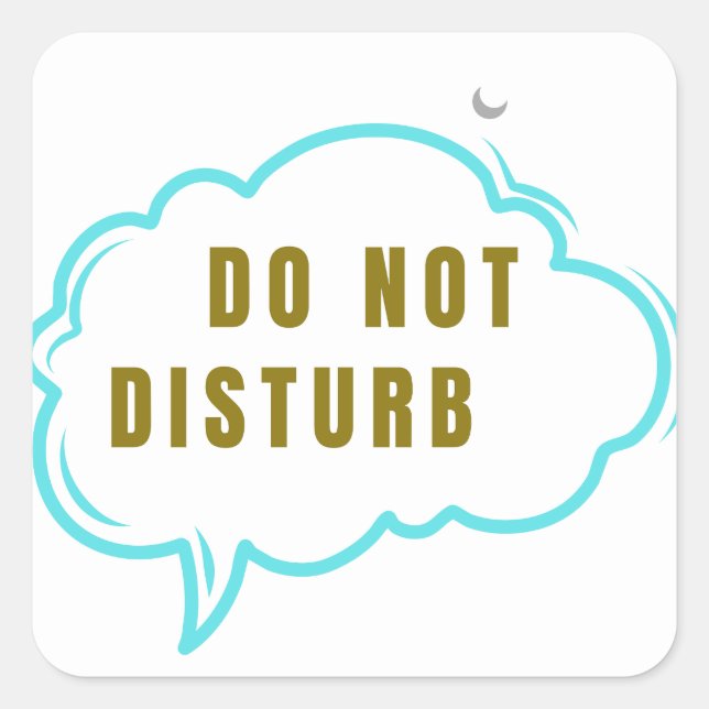 Do Not Disturb Sleep Mode Moon Cloud Sticker – Fun (Vorderseite)
