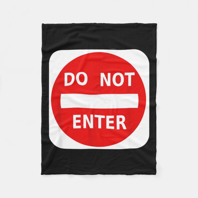 Do Not Enter Street Traffic Sign S  Fleecedecke (Vorderseite)