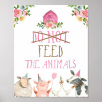 Do Not Feed Animals Farm Animals Barnyard Birthday