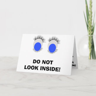 DO NOT LOOK BIRTHDAY CARD KARTE