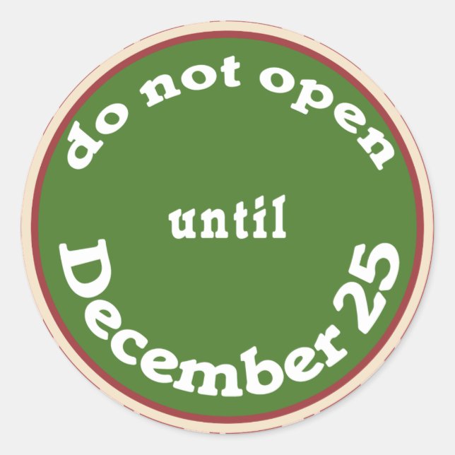 Do Not Open Til Christmas Stickers (Devant)