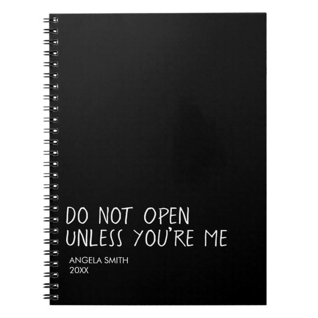 Do Not Open Unless You’re Me Notebook – Funny  Notizblock (Vorderseite)