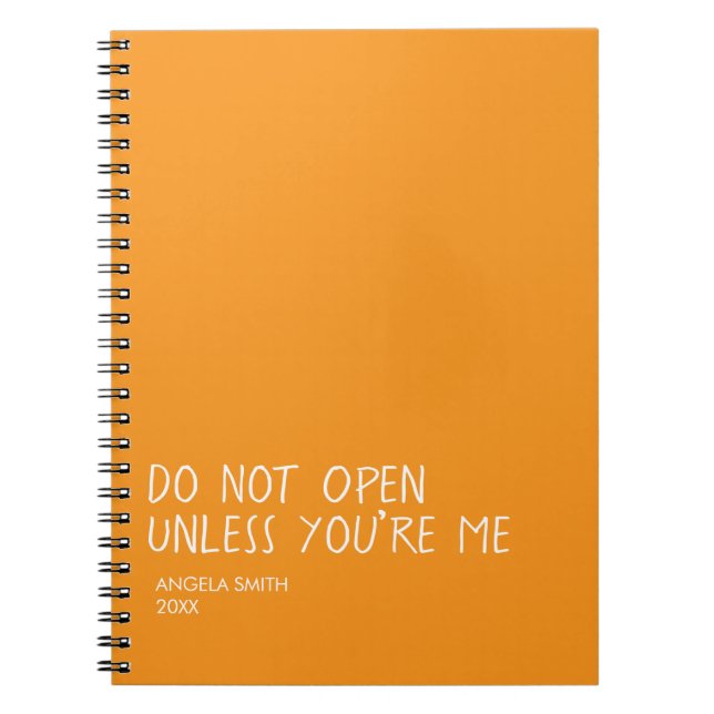 Do Not Open Unless You’re Me Notebook – Funny  Notizblock (Vorderseite)