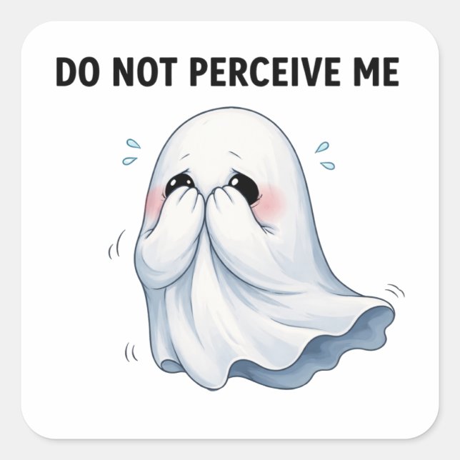Do Not Perceive Me Ghost Sticker (Vorderseite)
