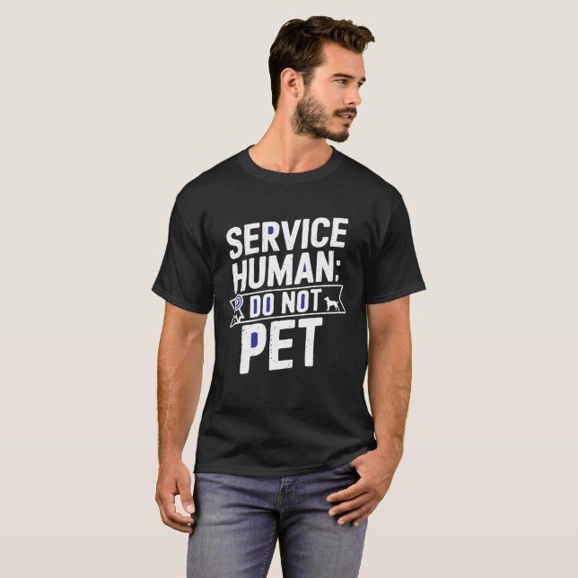 Do Not Pet Protocol T-Shirt for Dog Handlers Who P (Vorne ganz)
